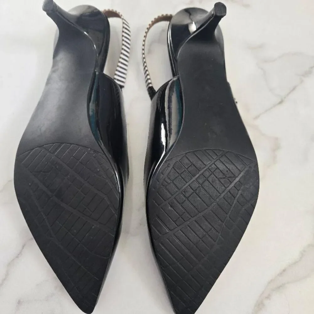 14th & Union Black Patent Leather Slingback Pump. Size 6.5-7.